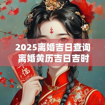 2025离婚吉日查询 离婚黄历吉日吉时