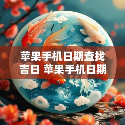 苹果手机日期查找吉日 苹果手机日期