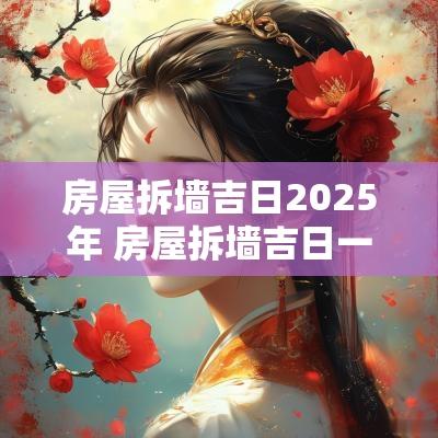 房屋拆墙吉日2025年 房屋拆墙吉日一览表