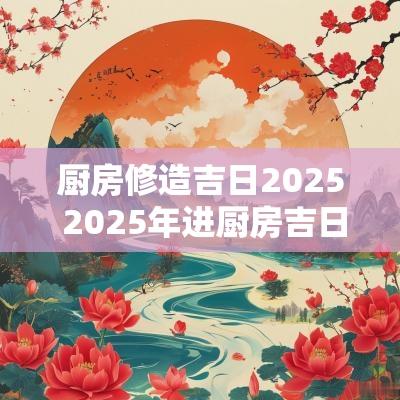 厨房修造吉日2025 2025年进厨房吉日查询
