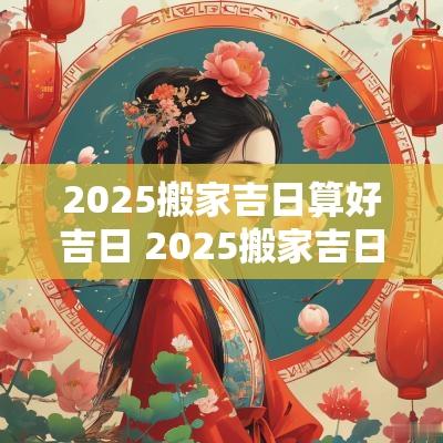 2025搬家吉日算好吉日 2025搬家吉日对联大全