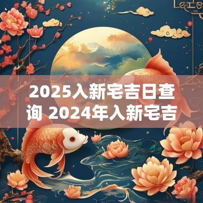 2025入新宅吉日查询 2025年入新宅吉日老黄历