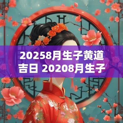 20258月生子黄道吉日 20258月生子吉日一览表