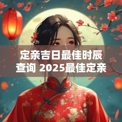 定亲吉日最佳时辰查询 2025最佳定亲吉日