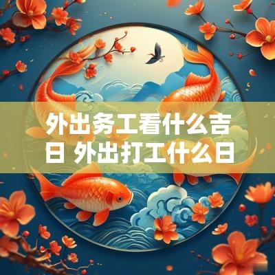 外出务工看什么吉日 外出打工什么日期出门最好
