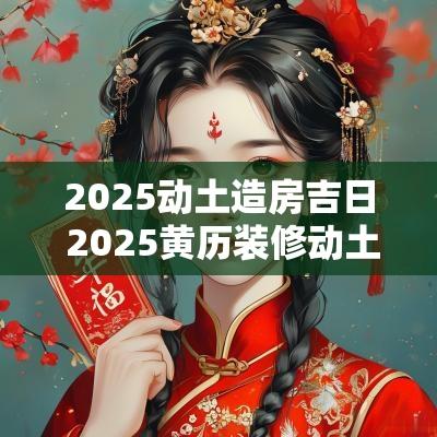 2025动土造房吉日 2025黄历装修动土吉日