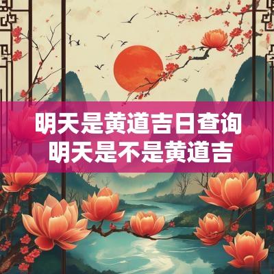 明天是黄道吉日查询 明天是不是黄道吉日