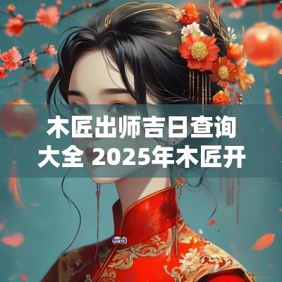 木匠出师吉日查询大全 2025年木匠开工吉日