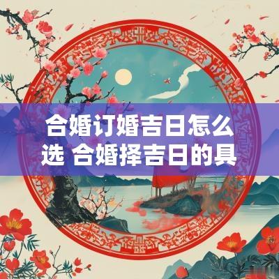 合婚订婚吉日怎么选 合婚择吉日的具体方法