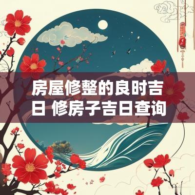 房屋修整的良时吉日 修房子吉日查询