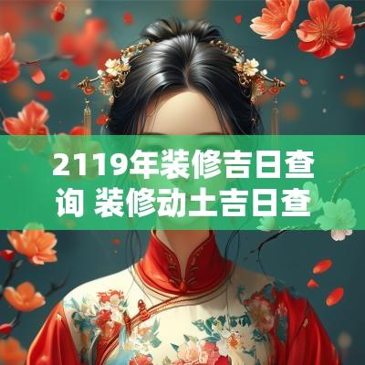 2119年装修吉日查询 装修动土吉日查询