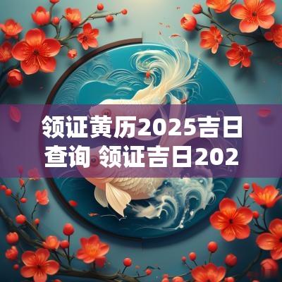 领证黄历2025吉日查询 领证吉日2025年老黄历