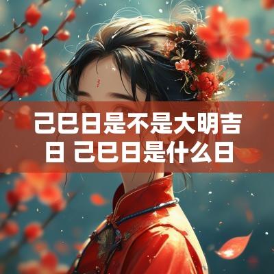 己巳日是不是大明吉日 己巳日是什么日