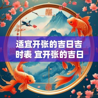 适宜开张的吉日吉时表 宜开张的吉日11月