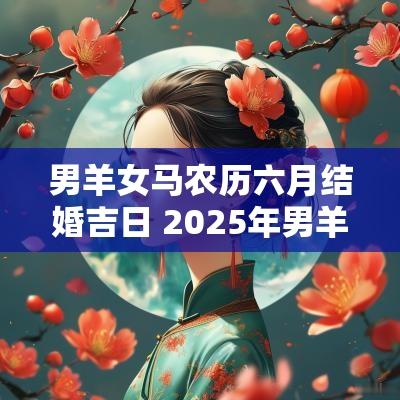 男羊女马农历六月结婚吉日 2025年男羊和女羊结婚吉日表