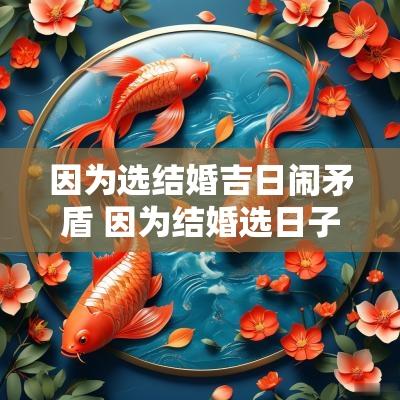 因为选结婚吉日闹矛盾 因为结婚选日子分手