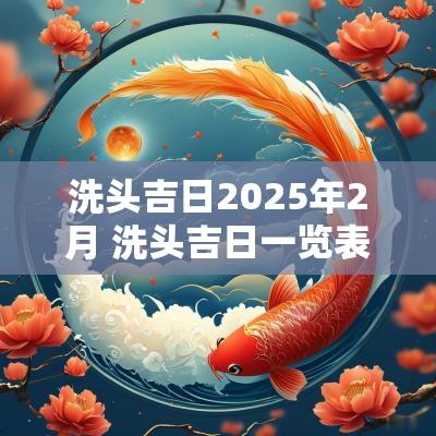 洗头吉日2025年2月 洗头吉日一览表农历