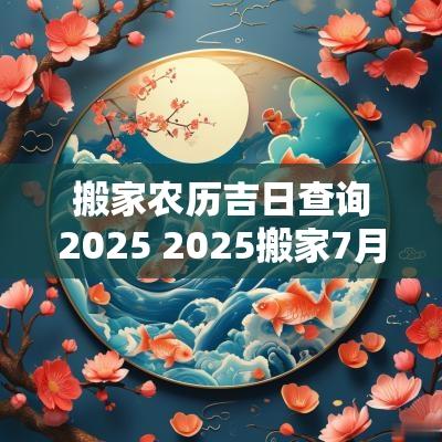 搬家农历吉日查询2025 2025搬家7月吉日