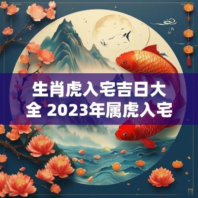 生肖虎入宅吉日大全 2025年属虎入宅最旺吉日