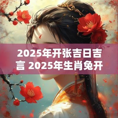 2025年开张吉日吉言 2025年生肖兔开张吉日