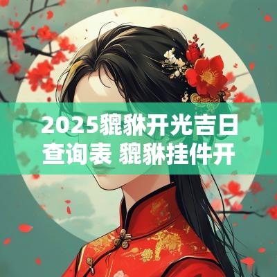 2025貔貅开光吉日查询表 貔貅挂件开光2025吉日