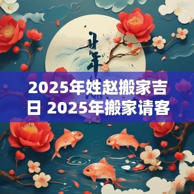 2025年姓赵搬家吉日 2025年搬家请客吉日