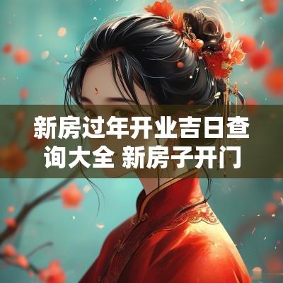 新房过年开业吉日查询大全 新房子开门吉日查询