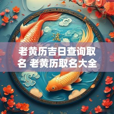老黄历吉日查询取名 老黄历取名大全