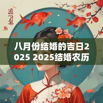 八月份结婚的吉日2025 2025结婚农历八月吉日一览表