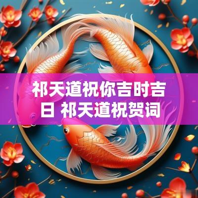 祁天道祝你吉时吉日 祁天道祝贺词