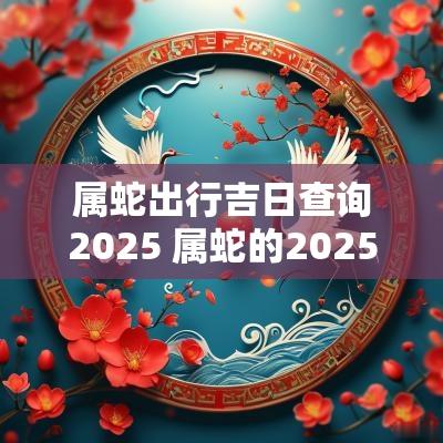 属蛇出行吉日查询2025 属蛇的2025年黄道吉日