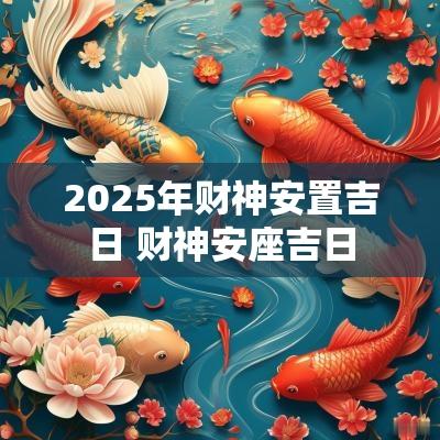 2025年财神安置吉日 财神安座吉日