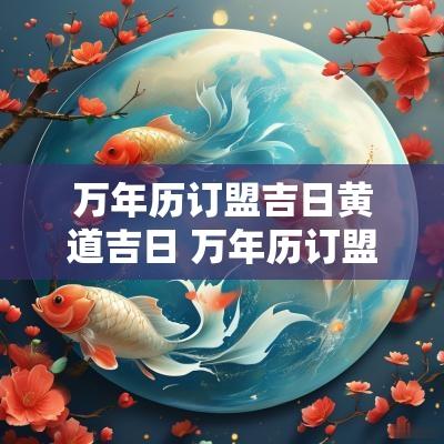 万年历订盟吉日黄道吉日 万年历订盟是什么意思