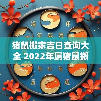 猪鼠搬家吉日查询大全 2025年属猪鼠搬家吉日