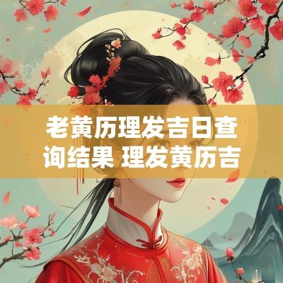 老黄历理发吉日查询结果 理发黄历吉日查询结果
