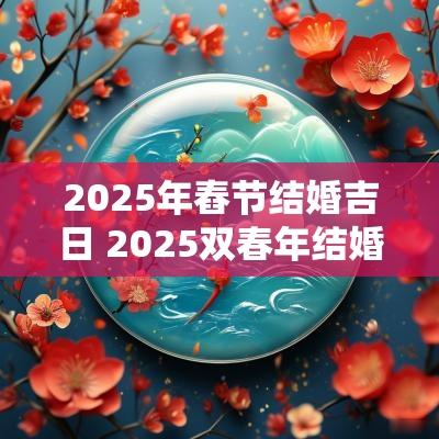 2025年舂节结婚吉日 2025双春年结婚吉日
