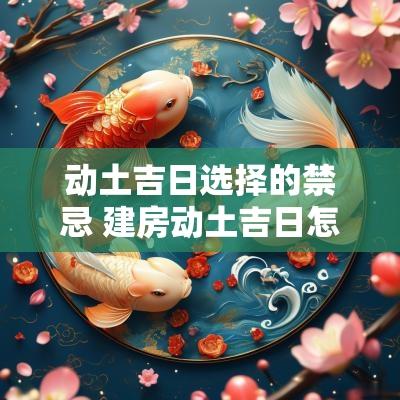 动土吉日选择的禁忌 建房动土吉日怎么看