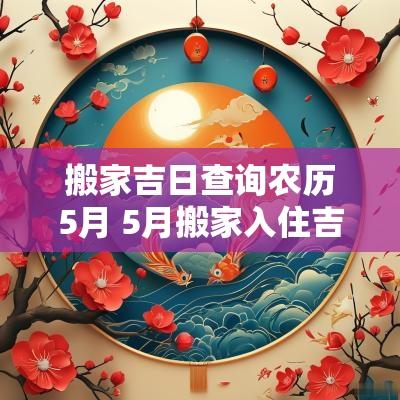 搬家吉日查询农历5月 5月搬家入住吉日