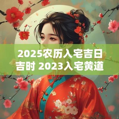 2025农历入宅吉日吉时 2025入宅黄道吉日吉时