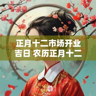 正月十二市场开业吉日 农历正月十二开业吉日查询