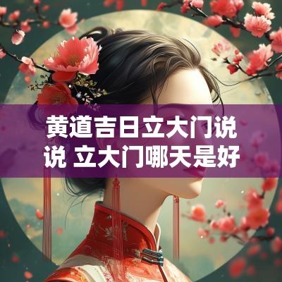 黄道吉日立大门说说 立大门哪天是好日子