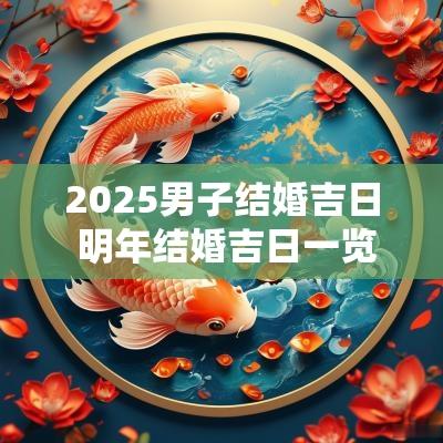 2025男子结婚吉日 明年结婚吉日一览表2025