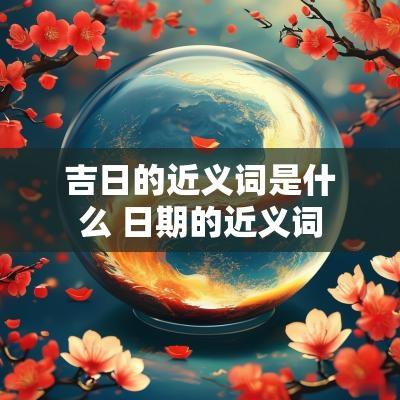 吉日的近义词是什么 日期的近义词
