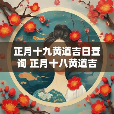 正月十九黄道吉日查询 正月十八黄道吉日一览表