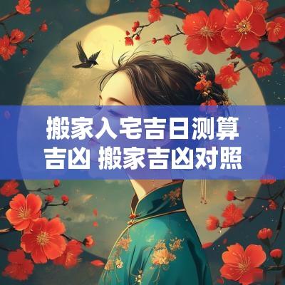 搬家入宅吉日测算吉凶 搬家吉凶对照表