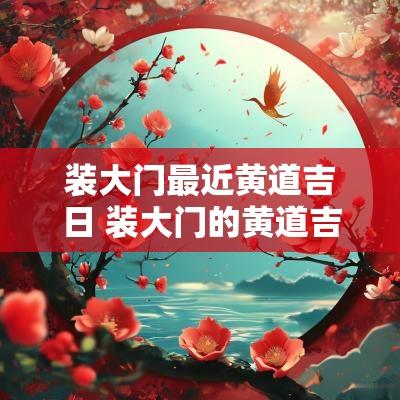 装大门最近黄道吉日 装大门的黄道吉日十二月份