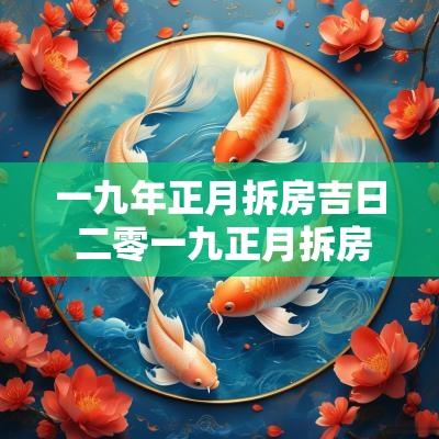 一九年正月拆房吉日 二零一九正月拆房吉日
