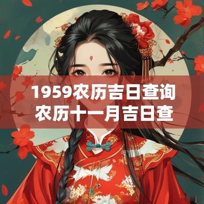 1959农历吉日查询 农历十一月吉日查询