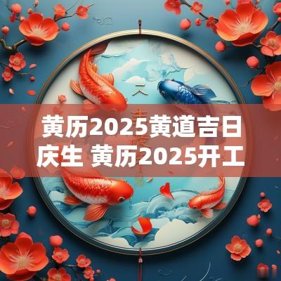 黄历2025黄道吉日庆生 黄历2025开工黄道吉日
