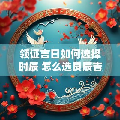 领证吉日如何选择时辰 怎么选良辰吉日领证